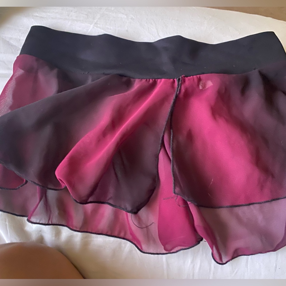 Purple and black ballet skirt